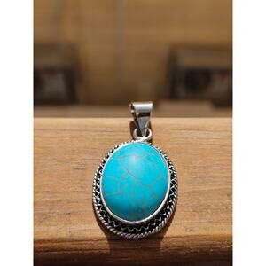 Handmade Egyptian Pendant with  Turquoise